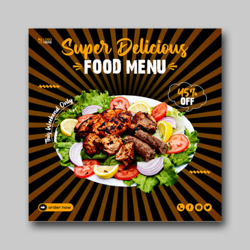 Food Social Media Design cover image.