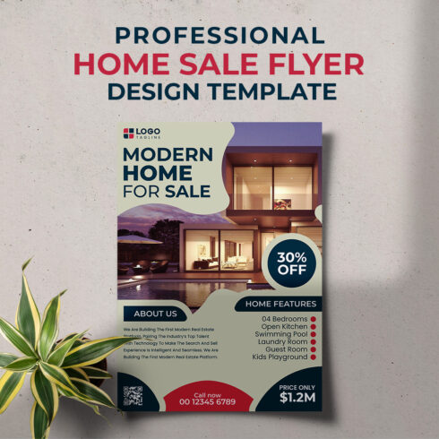 Professional Creative Home Sale Real Estate Flyer Template main cover