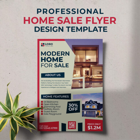 Professional Home Sale Real Estate Corporate Business Flyer Template main cover