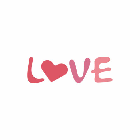 Love Heart Logo Design Template main cover