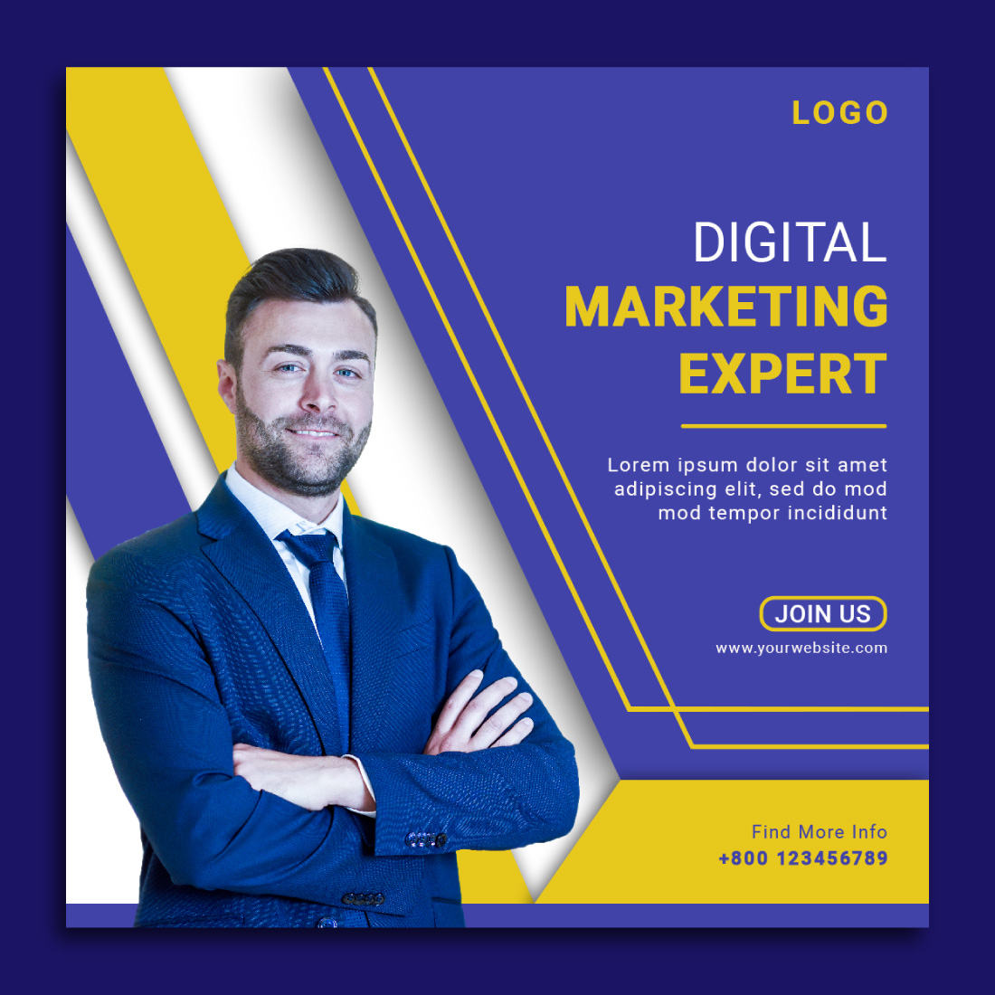 Digital Marketing Expert PSD Template Design | MasterBundles