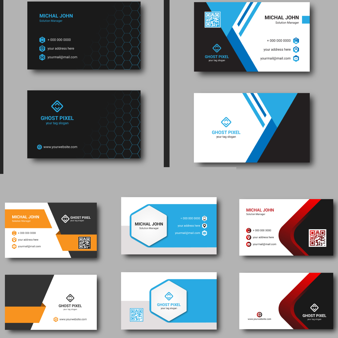 20 New Corporate Business Card Template cover image.