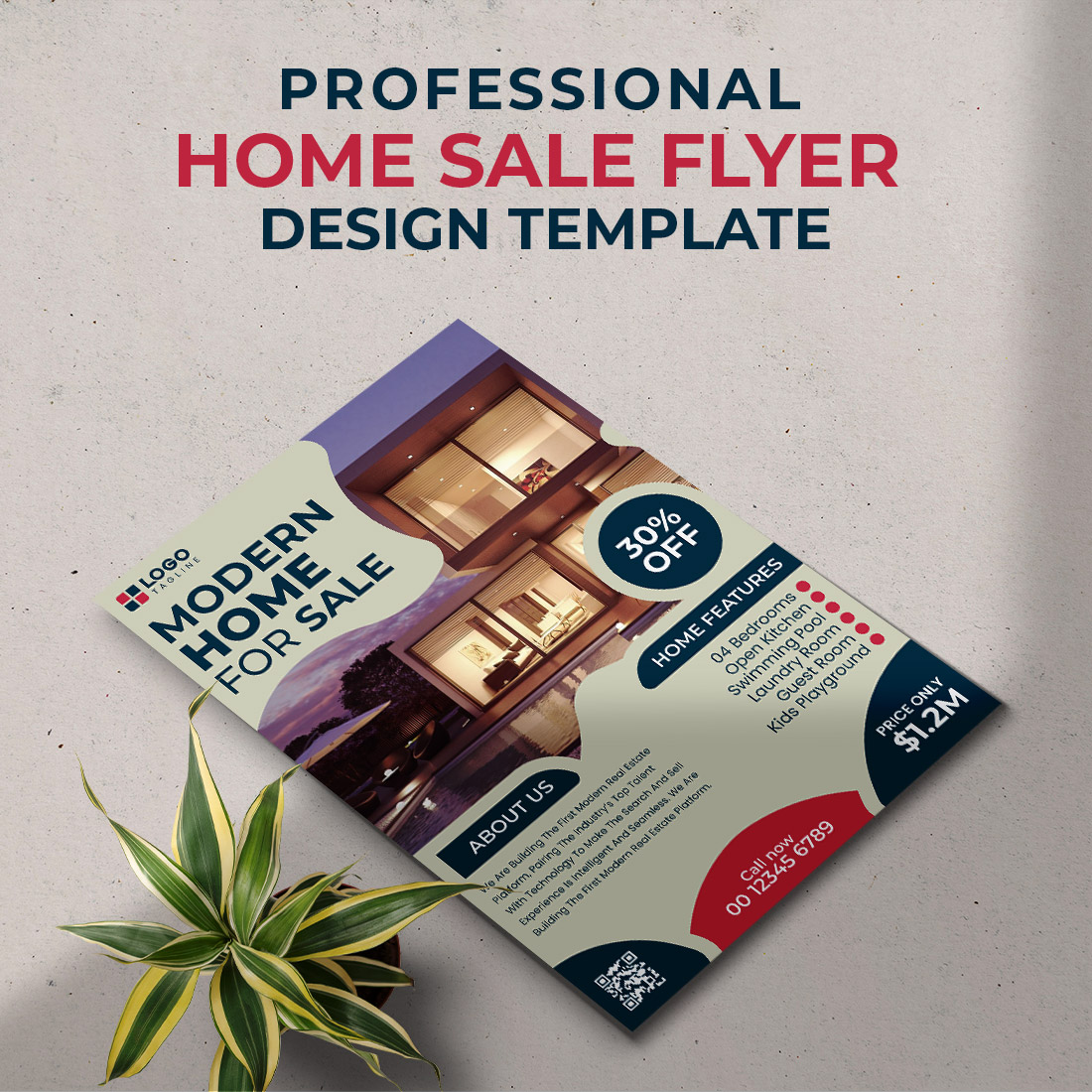 Professional Creative Home Sale Real Estate Flyer Template cover