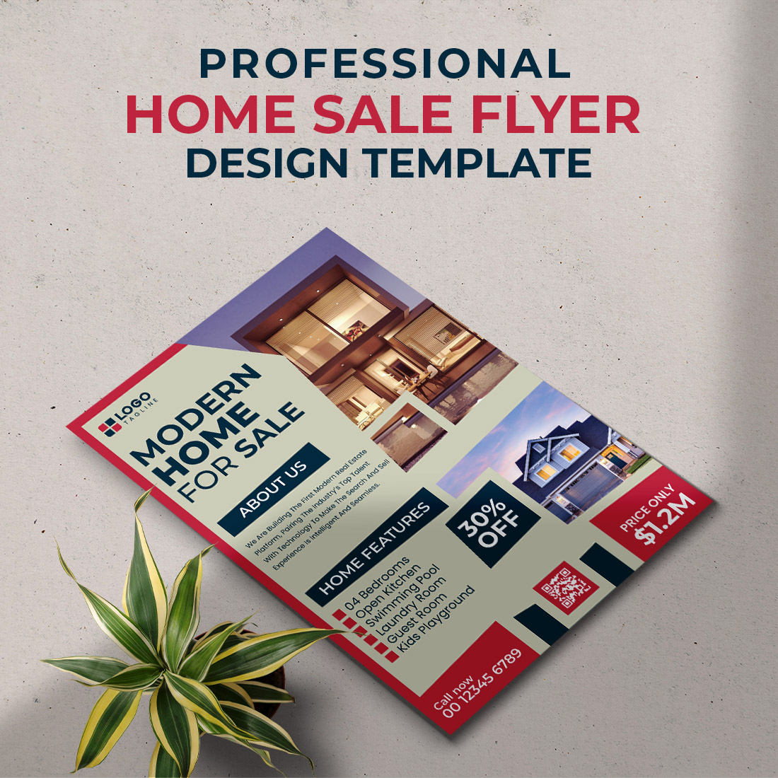 Professional Home Sale Real Estate Corporate Business Flyer Template cover