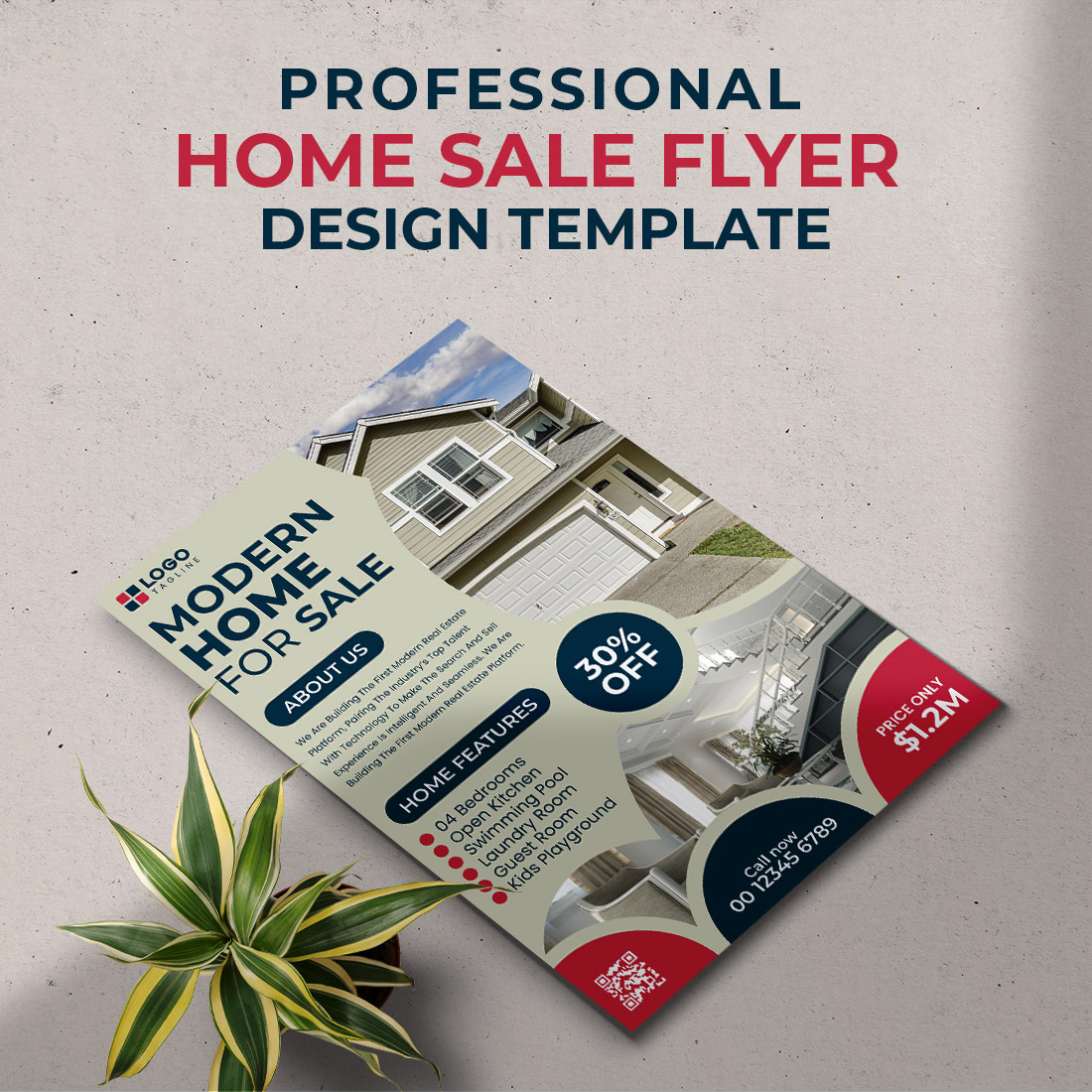 Creative Home Sale Real Estate Flyer Template cover