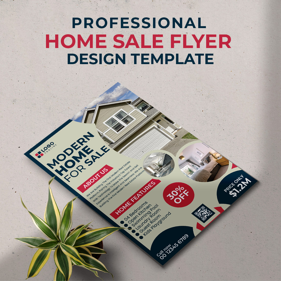 Unique Home Sale Real Estate Corporate Business Flyer Template cover