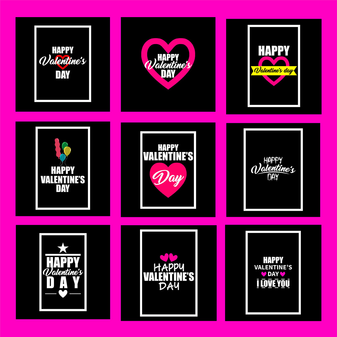 Happy Valentines Day Typography T-Shirt Design cover