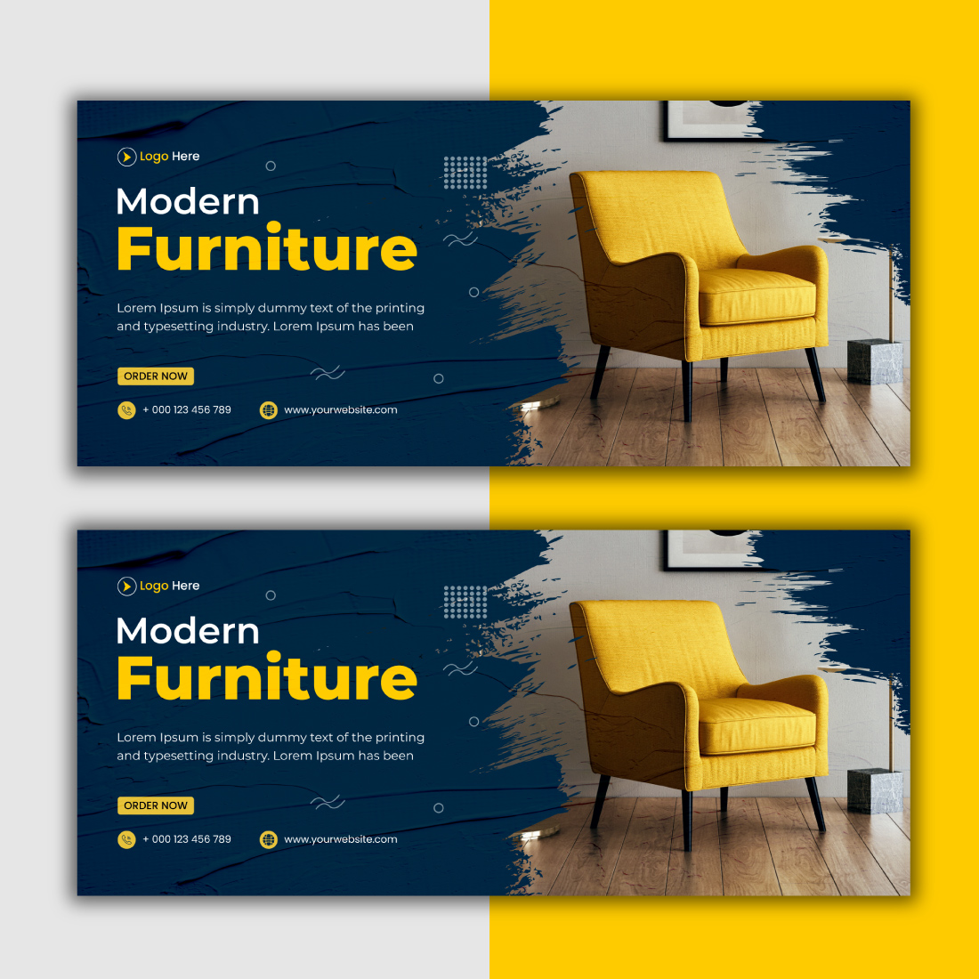 Modern Furniture Sale Promotion Facebook Banner Design cover image.