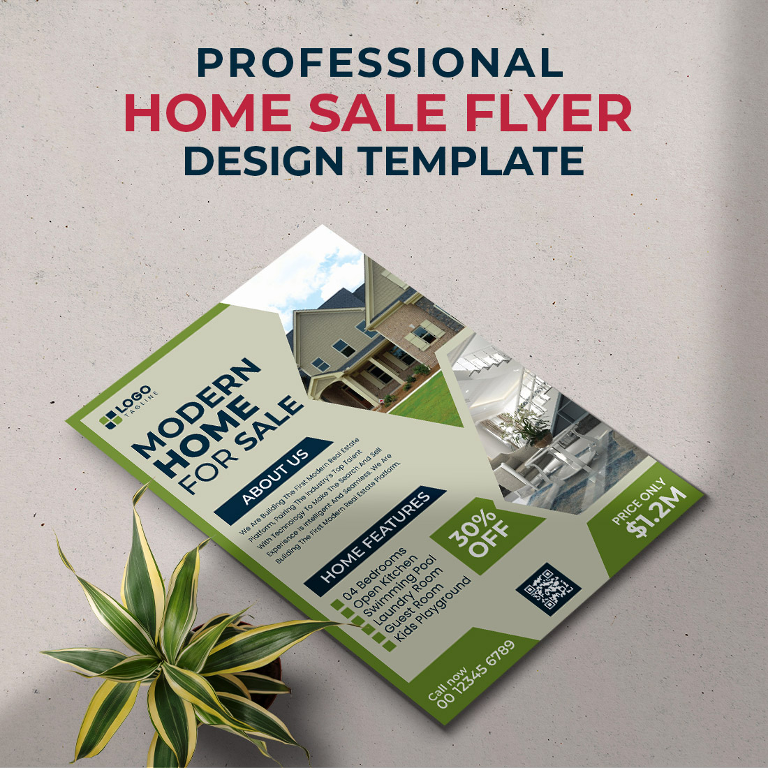 Modern Home Sale Real Estate Corporate Business Flyer Template cover