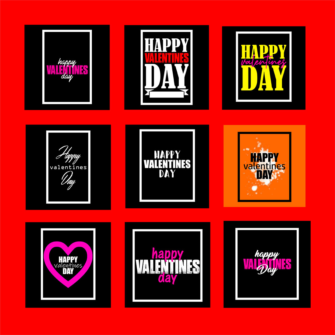 Happy Valentines Day Typography T-Shirt Design cover