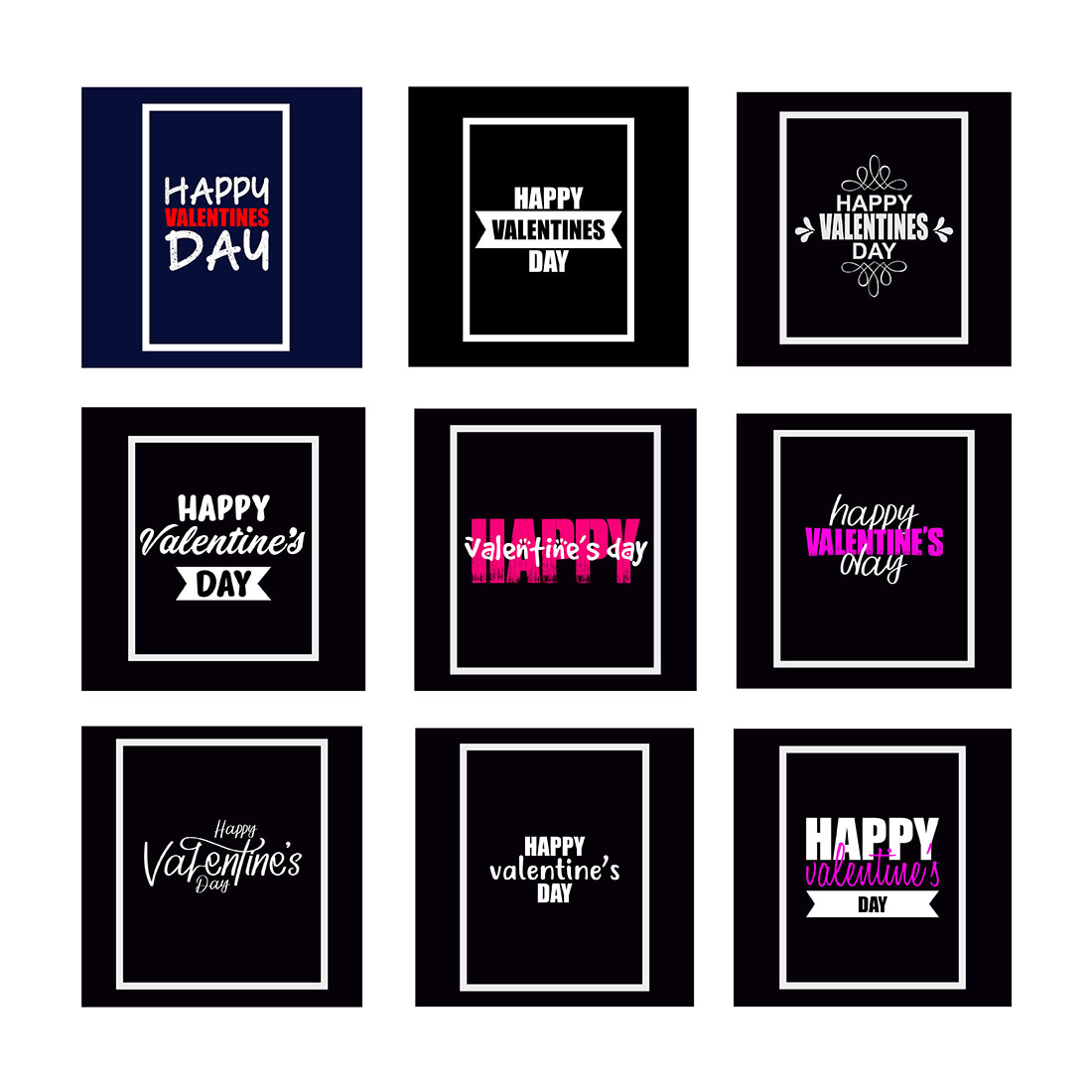 Happy Valentines Day Typography T-Shirt Design main cover