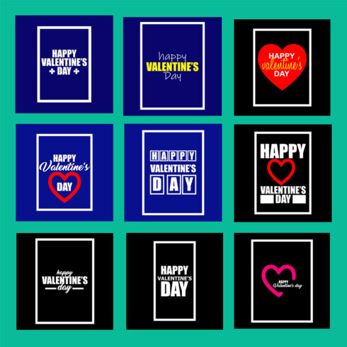 Happy Valentines Day Typography T-Shirt Design main cover