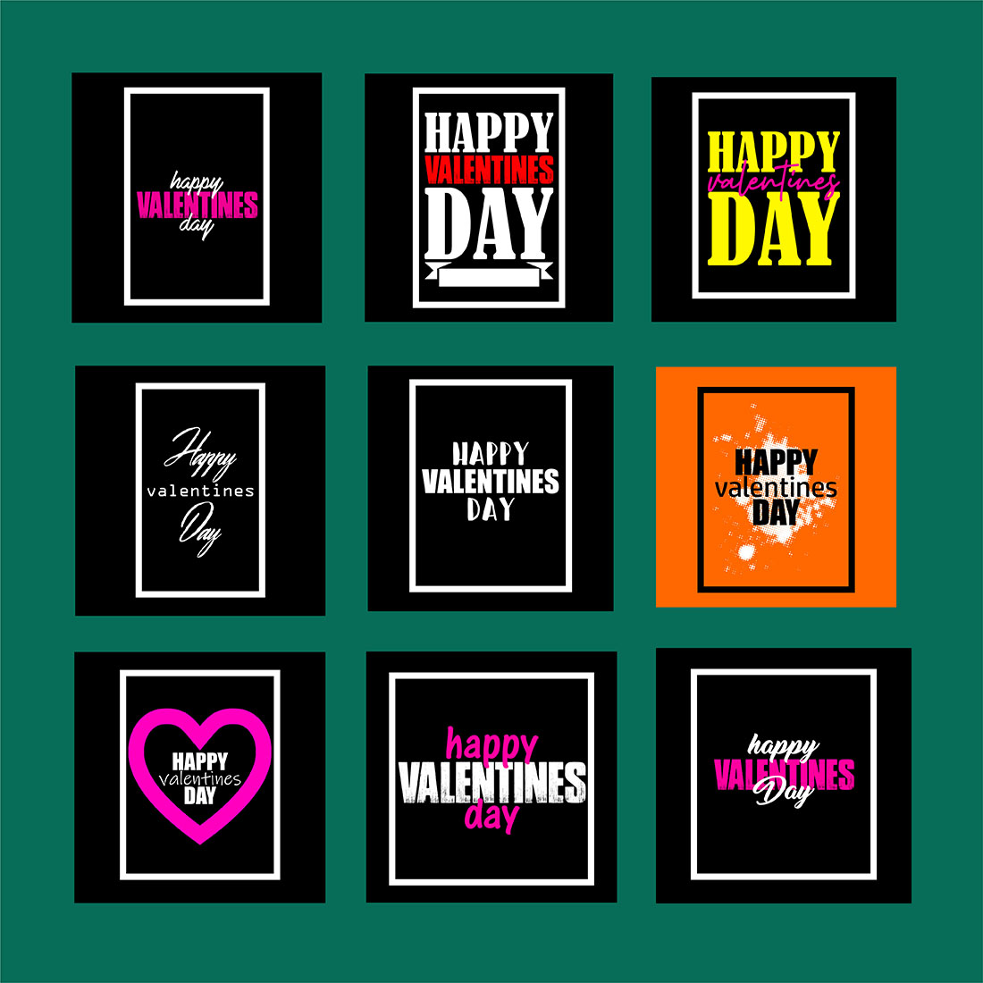 Happy Valentines Day Typography T-Shirt Design main cover