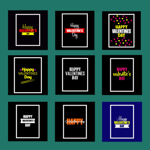 Happy Valentines Day Typography T-Shirt Quotes Design main cover