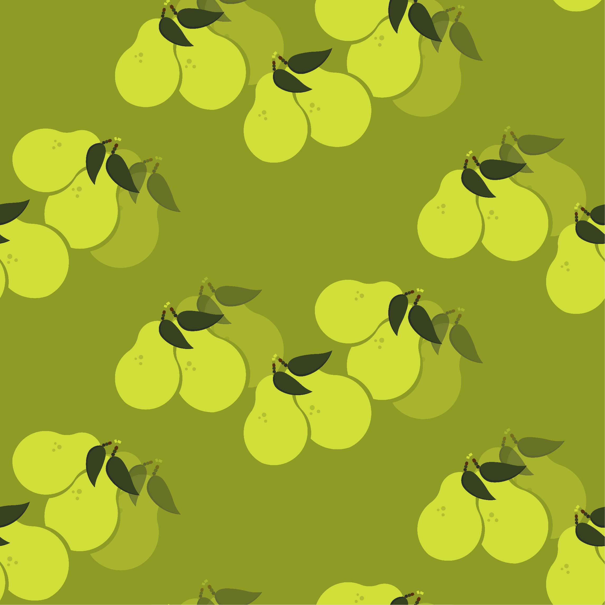 6 Seamless Pear Pattern Designs cover image.