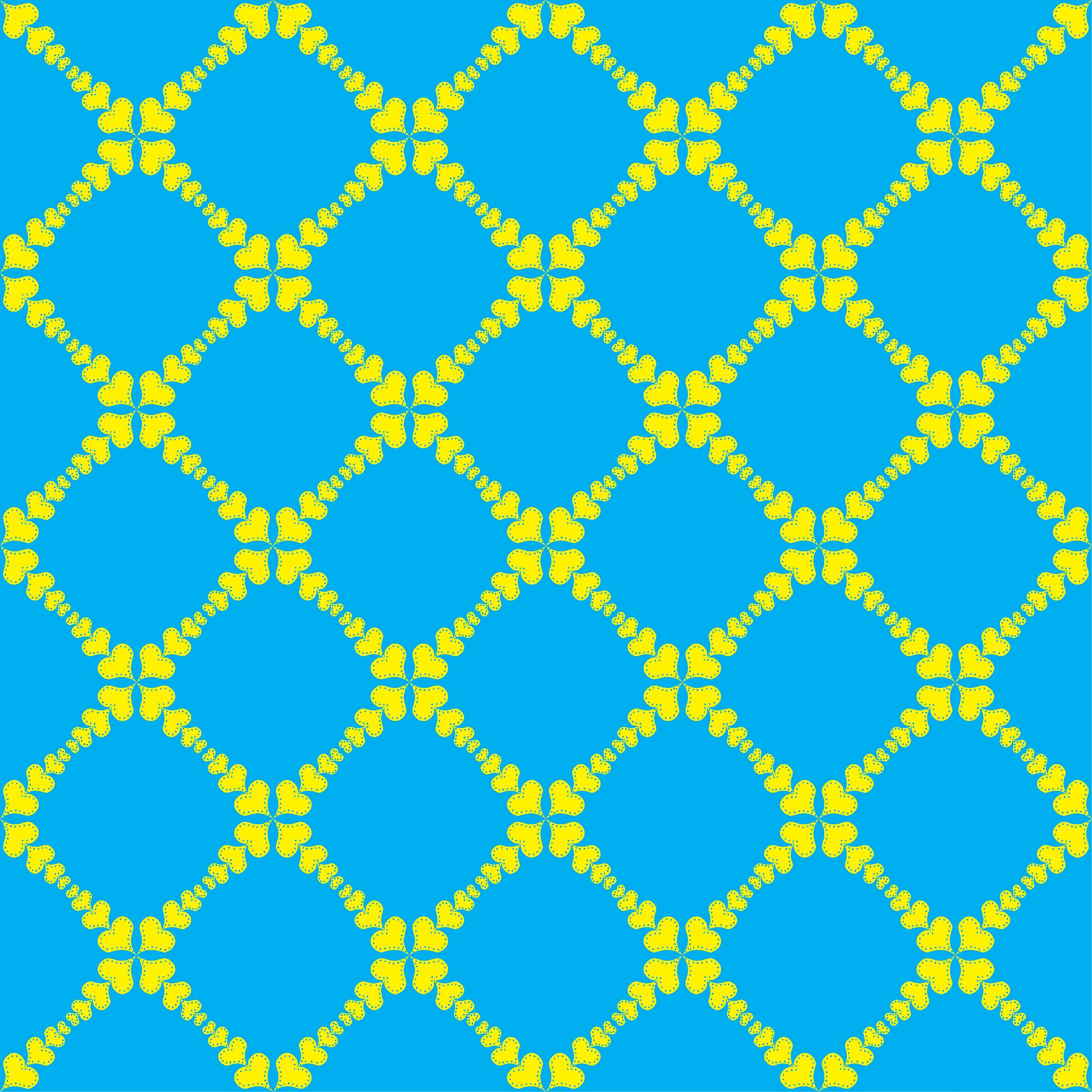 Blue background with yellow ornament.