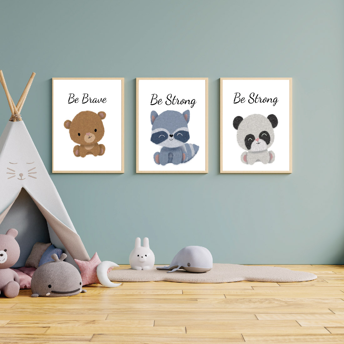 Three posters for kid's room.