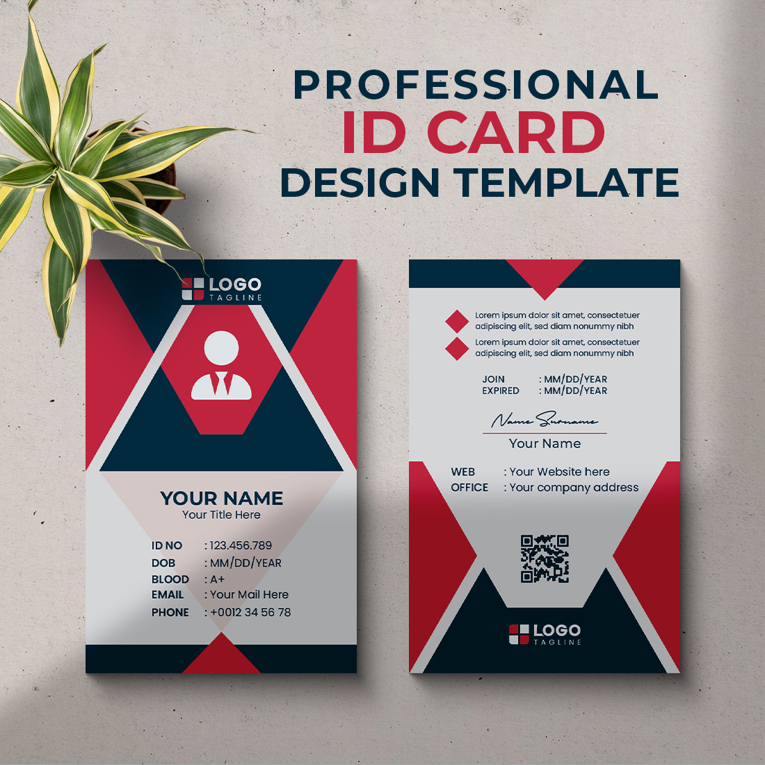 Creative Modern Unique Id Card Design Template main cover