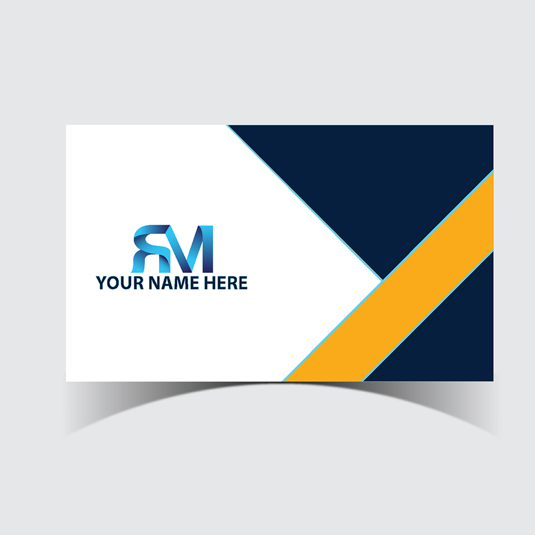 Creative Modern Business Card Template Design Cover.