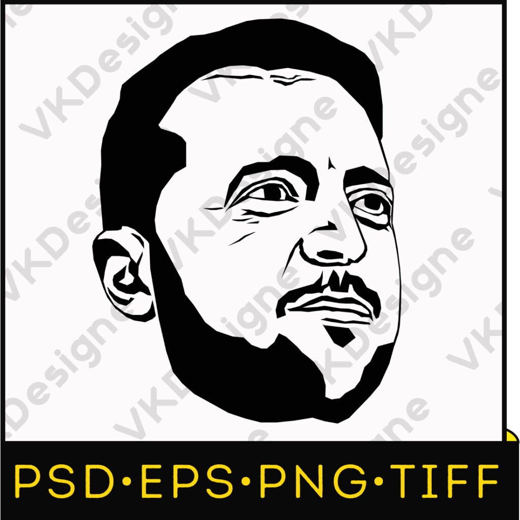 Volodymyr Zelenskyy 4 colors | MasterBundles