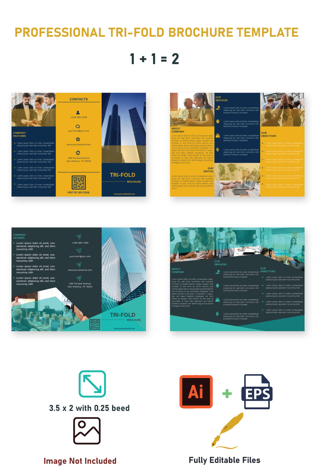 A selection of images of unique brochure templates