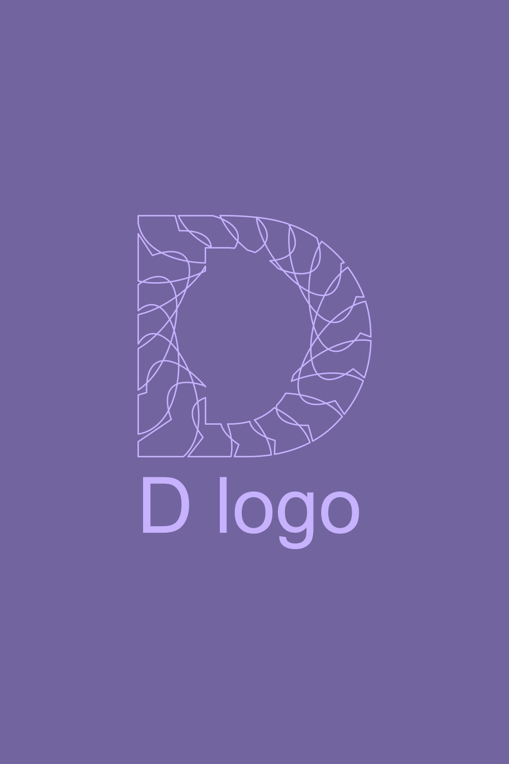 Minimal Letter D Logo pinterest image.
