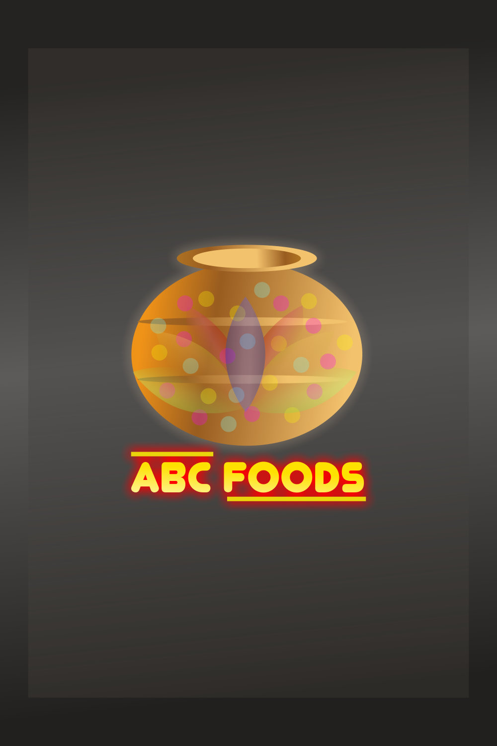 ABC Food Logo Design pinterest image.