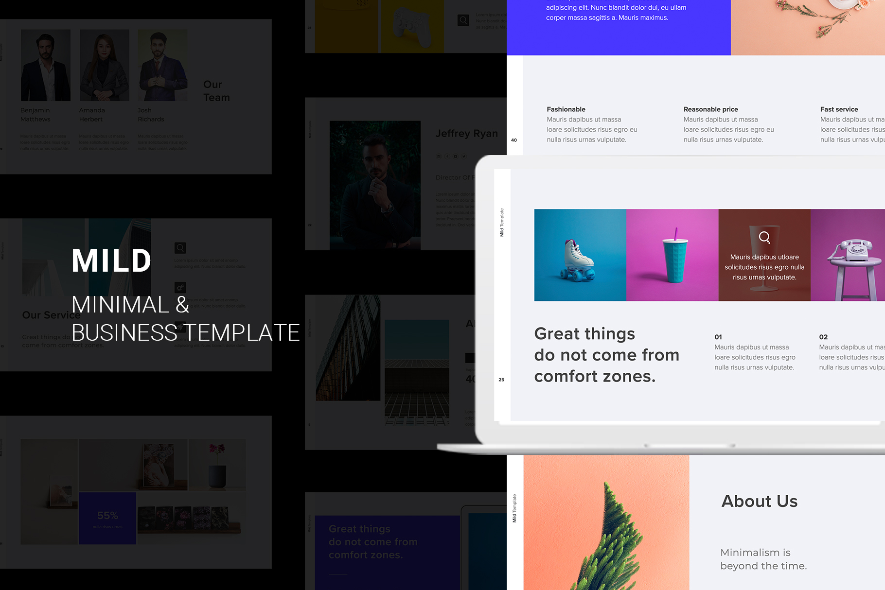 Mild Minimal Powerpoint Template - MasterBundles