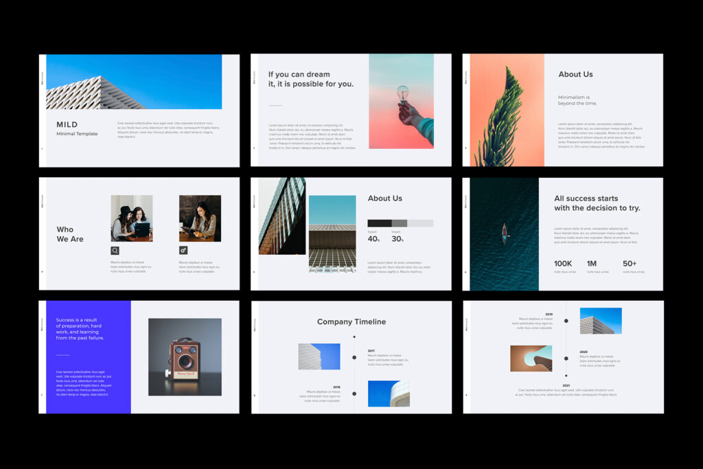 Mild Minimal Keynote Template - MasterBundles