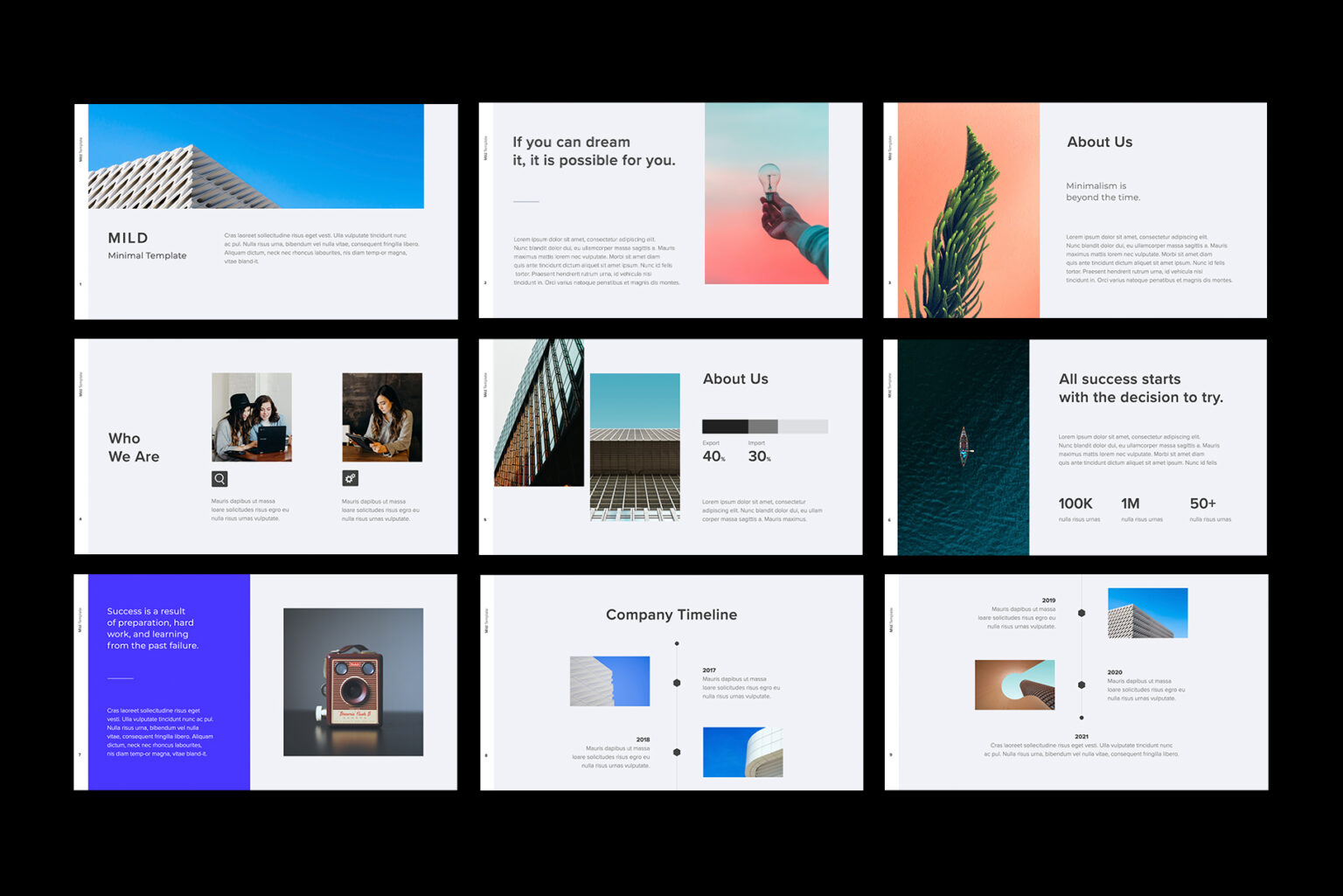 Mild Minimal Keynote Template - MasterBundles