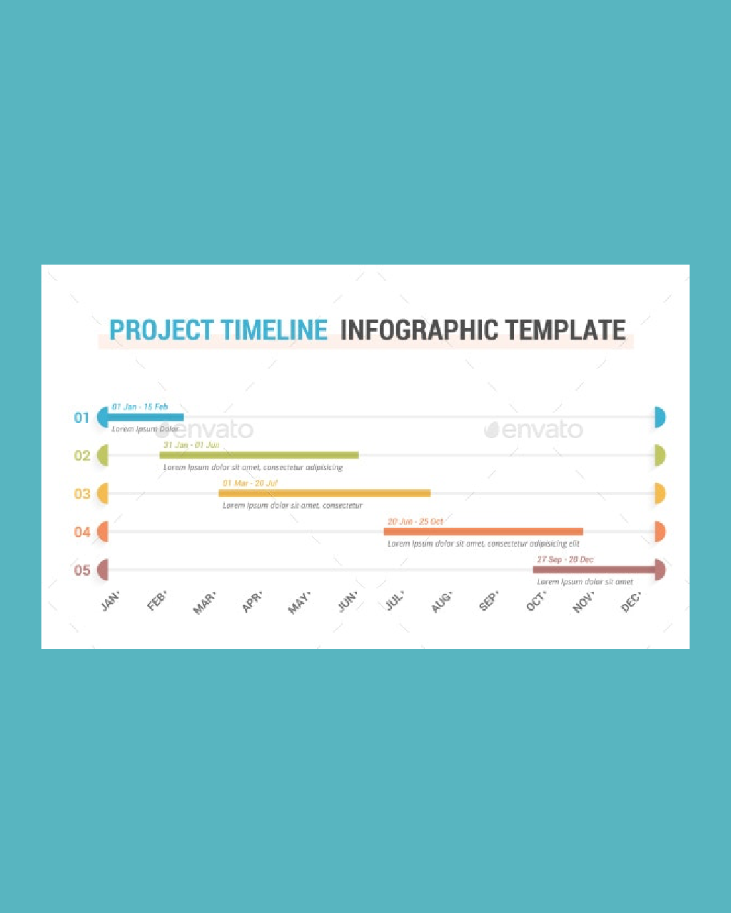 Project timeline pinterest image.