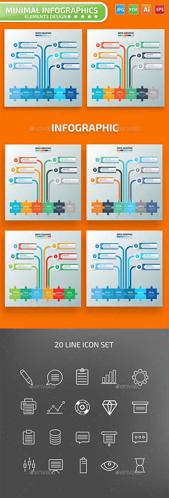 puzzle infographic design 1 593