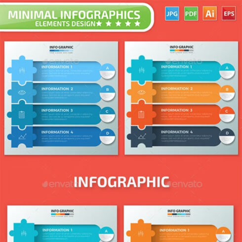 Puzzle Infographic Design Main Cover.