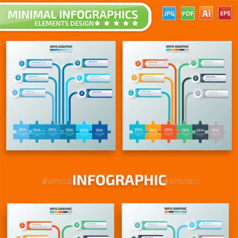 Puzzle Infographic Design Main Cover.