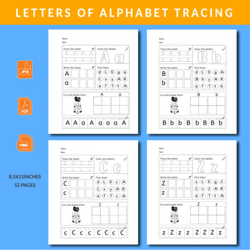 Letters Of Alphabet Tracing.
