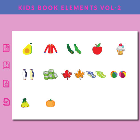 Kids Book Elements Vector cover image.