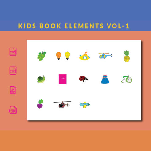 Kids Book Elements Design cover image.