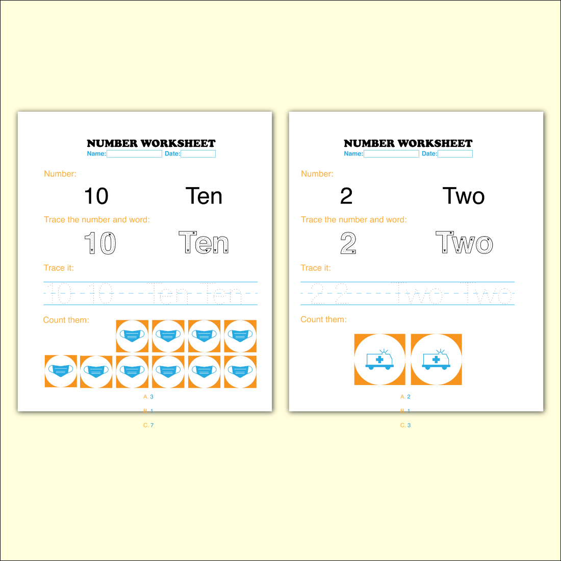 Number Worksheet Medical cover image.