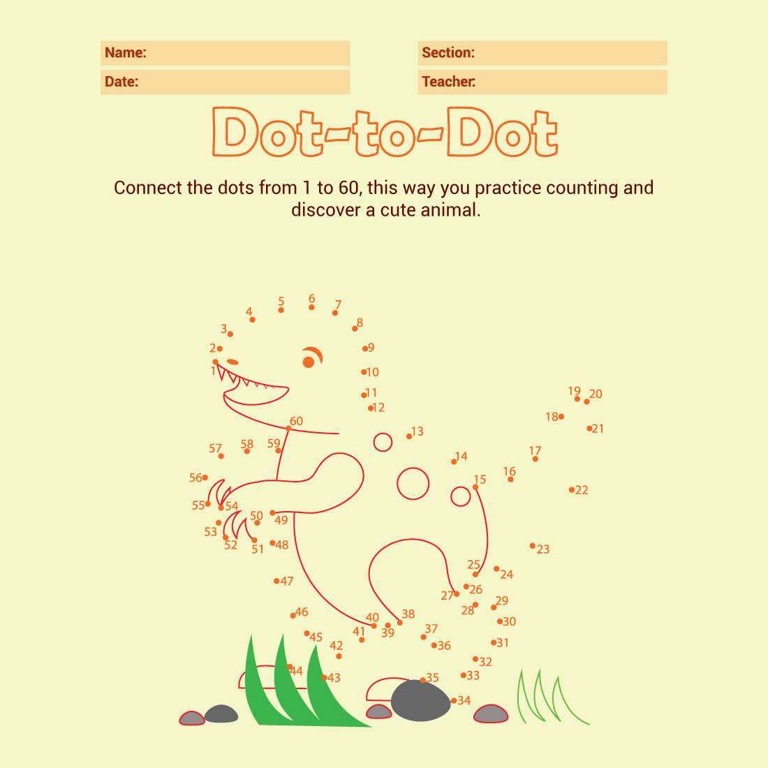 Trex Dinosaur Dot To Dot main cover.