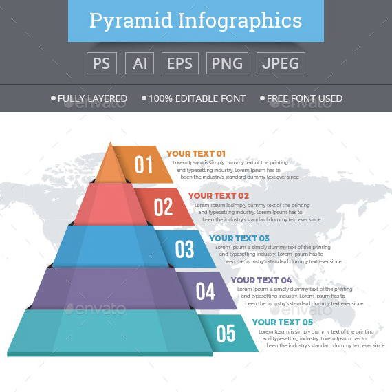 Pyramid infographics main cover.