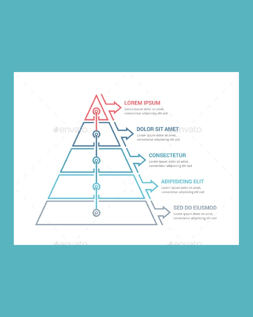 Pyramid with five elements pinterest image.