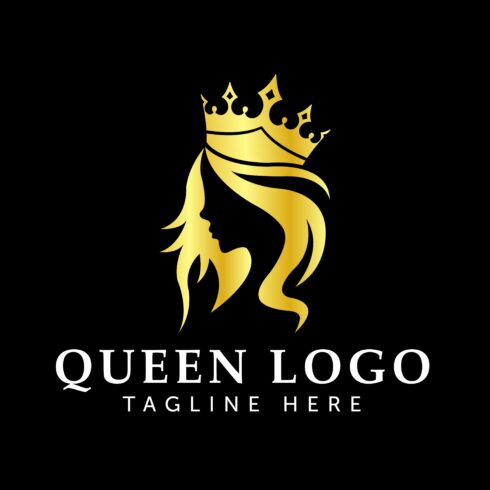 Beauty Queen Logo Design with Gold Color main cover.