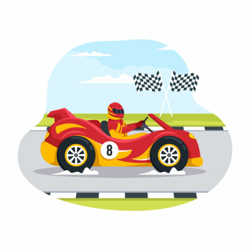 15 Formula Racing Sport Car Illustration.