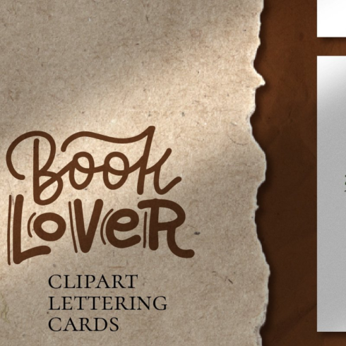 Reading lover clipart lettering main image preview.