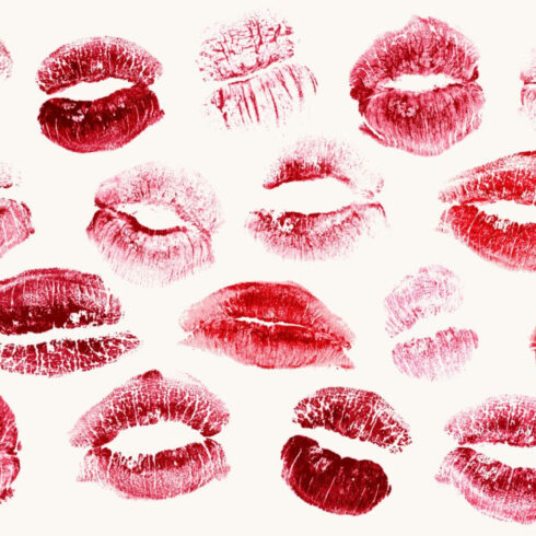 Realistic Lipstick Kisses.