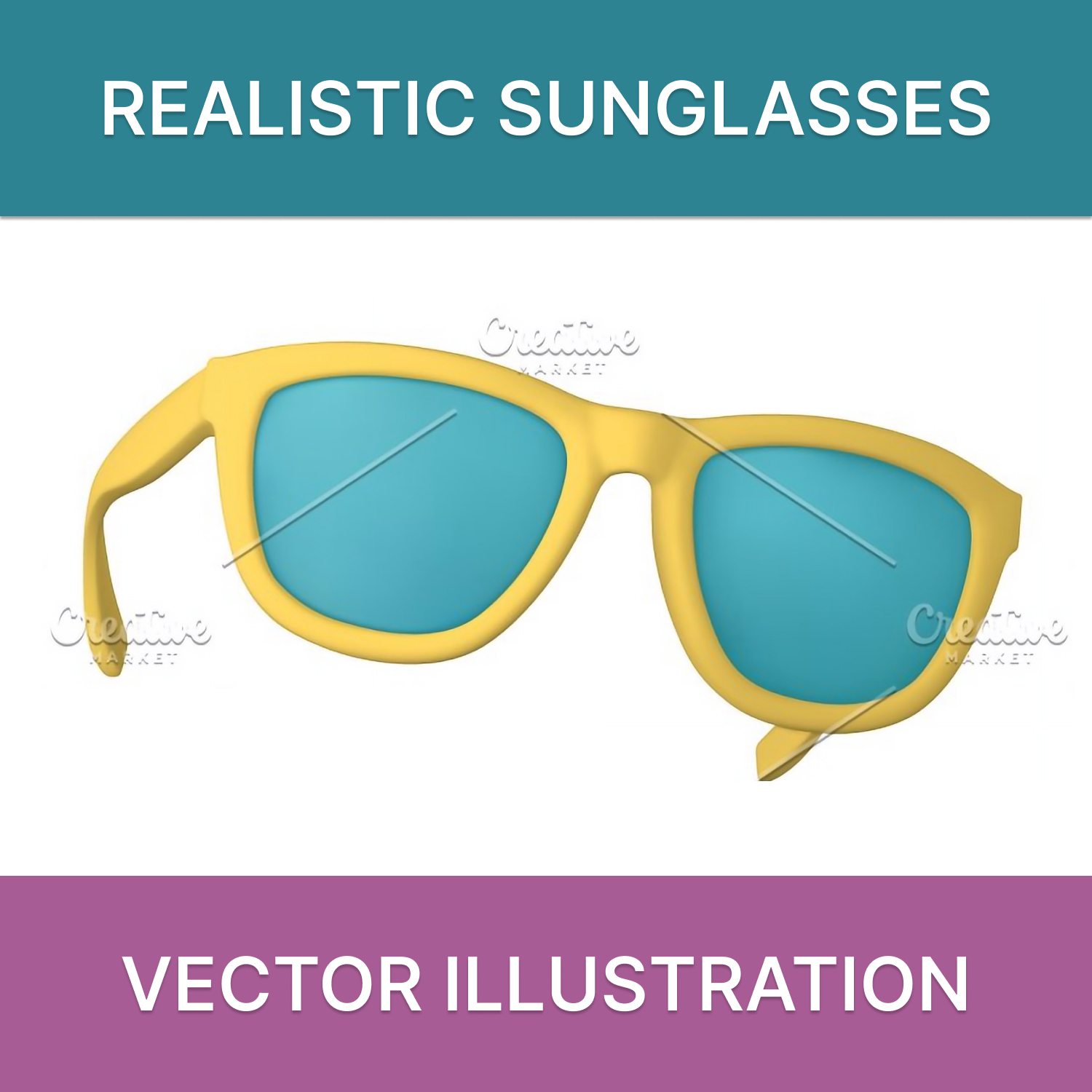 Realistic Yellow Sunglasses Main Cover.