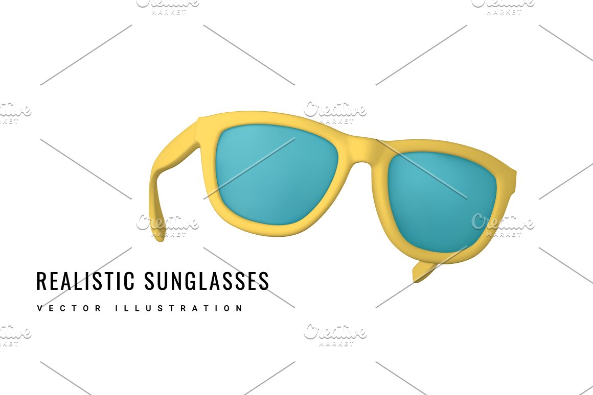realistic yellow sunglasses 620