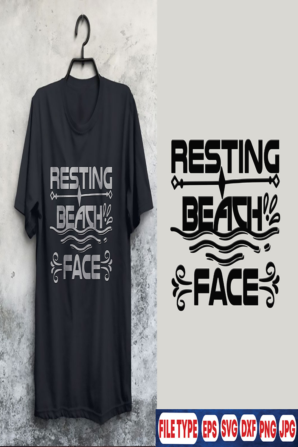 Resting-beach-face pinterest preview image.