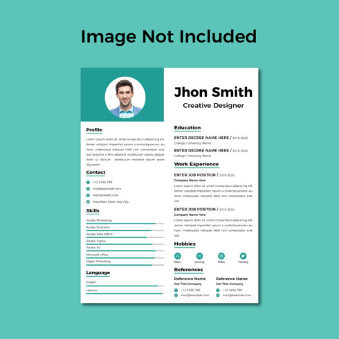 Professional Resume CV Template main cover
