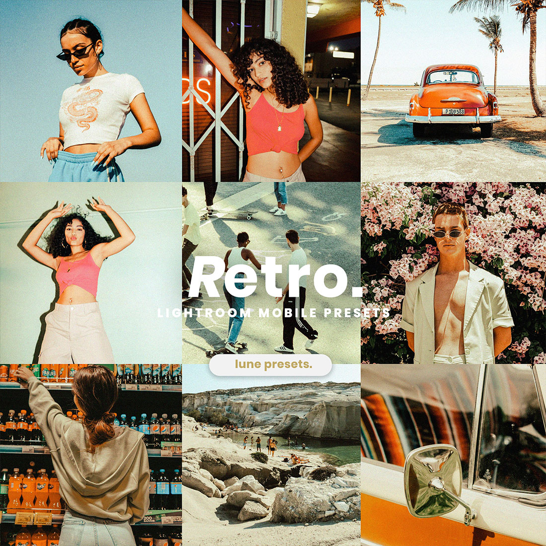 Retro Lightroom Presets cover image.